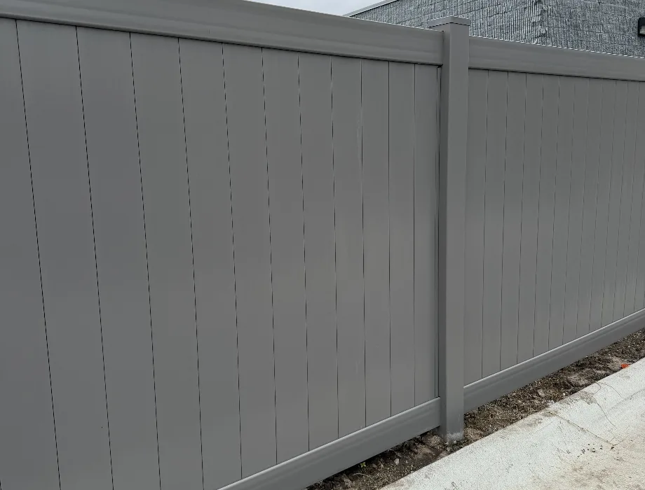 Gray Vinyl Fence