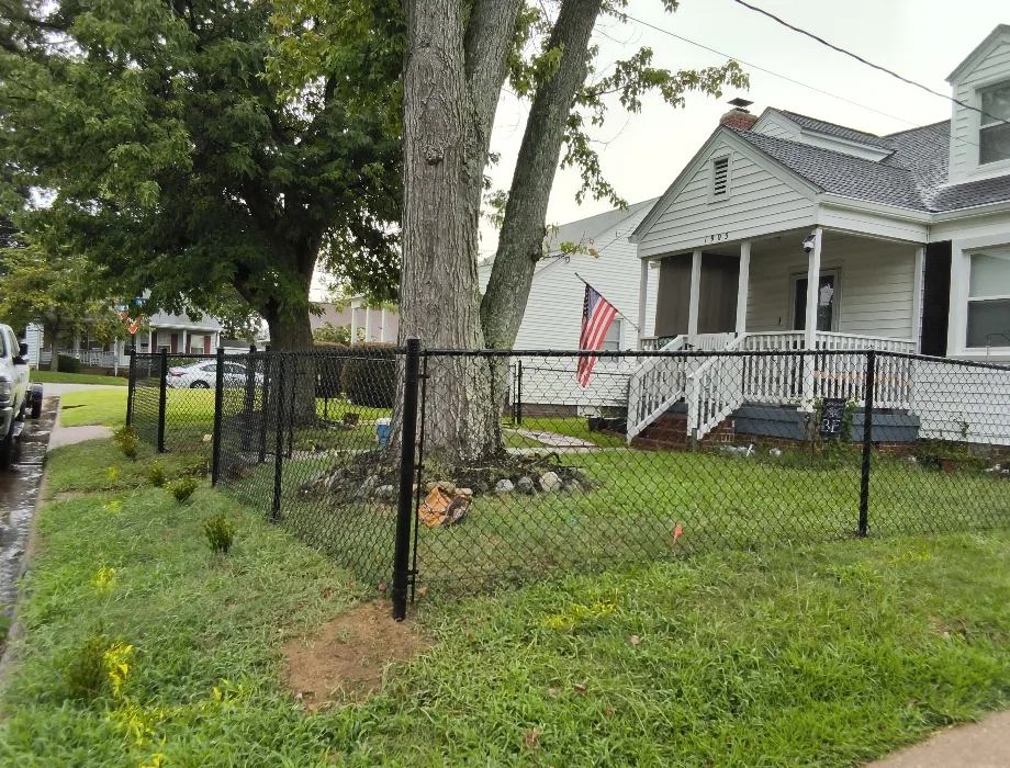 Black Chain Link Fence