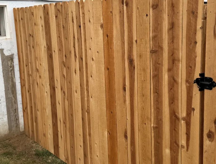 Stained Wood Fence