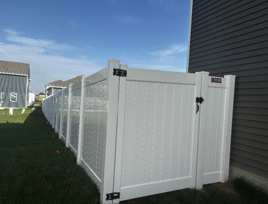 6'H White Hamilton Plus White Vinyl Fence
