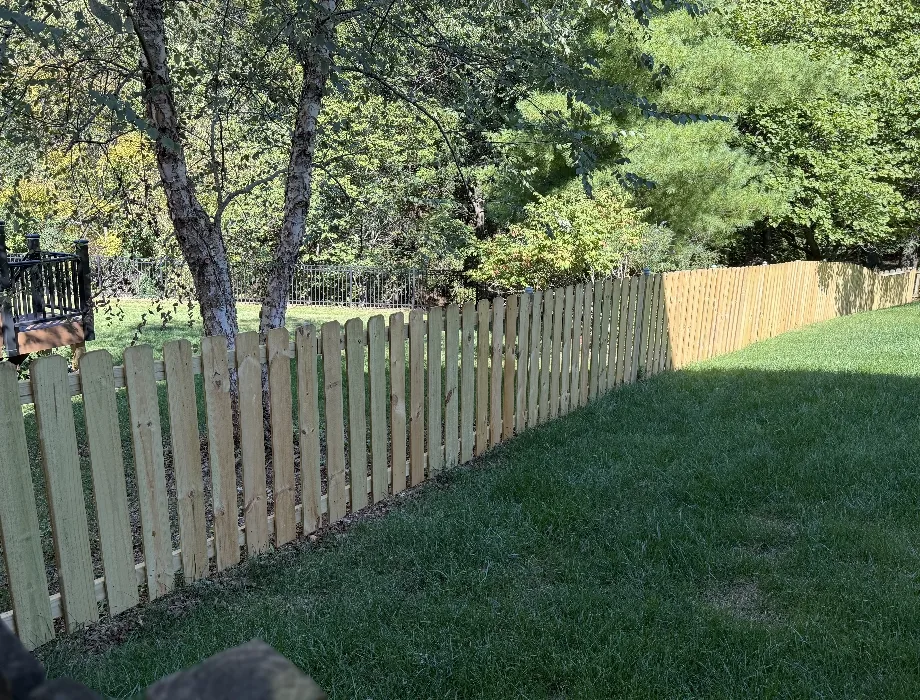 4'H Spaced Picket 1x6 Natural Wood Fence