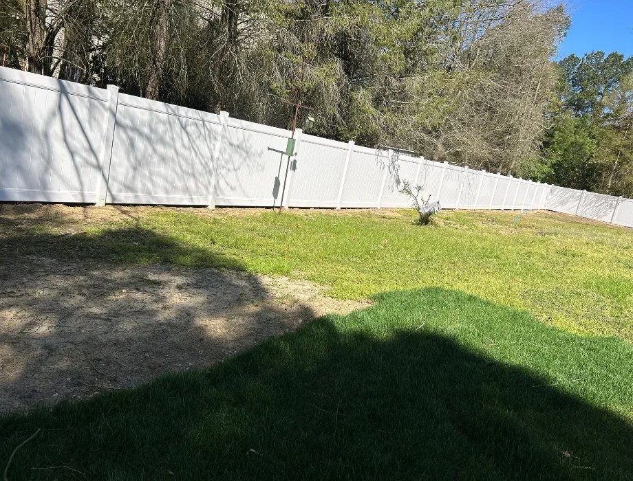 6'H White Hamilton Fence White Privacy Vinyl Fence