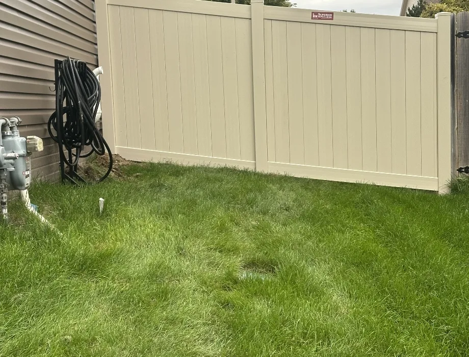 Tan Vinyl Fence