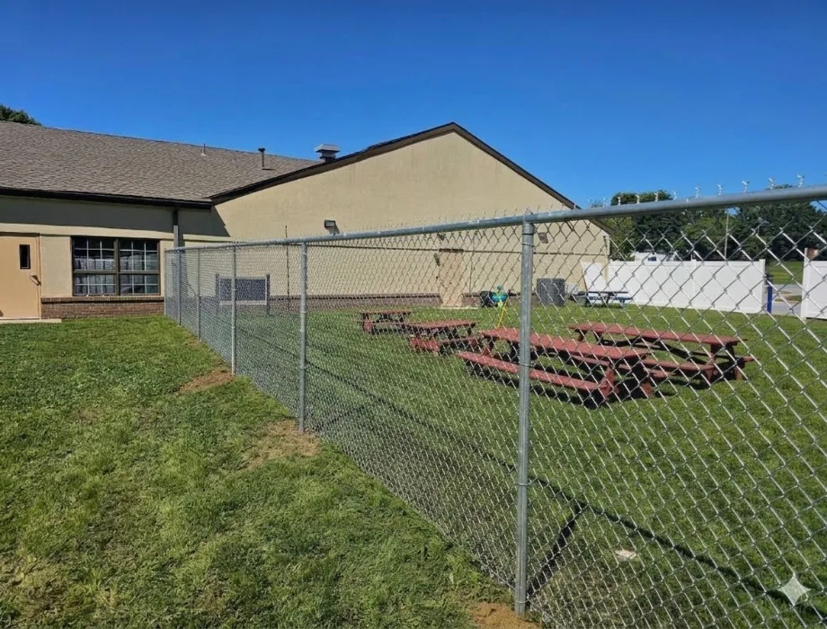 Galvanized Chain Link Commercial Fence