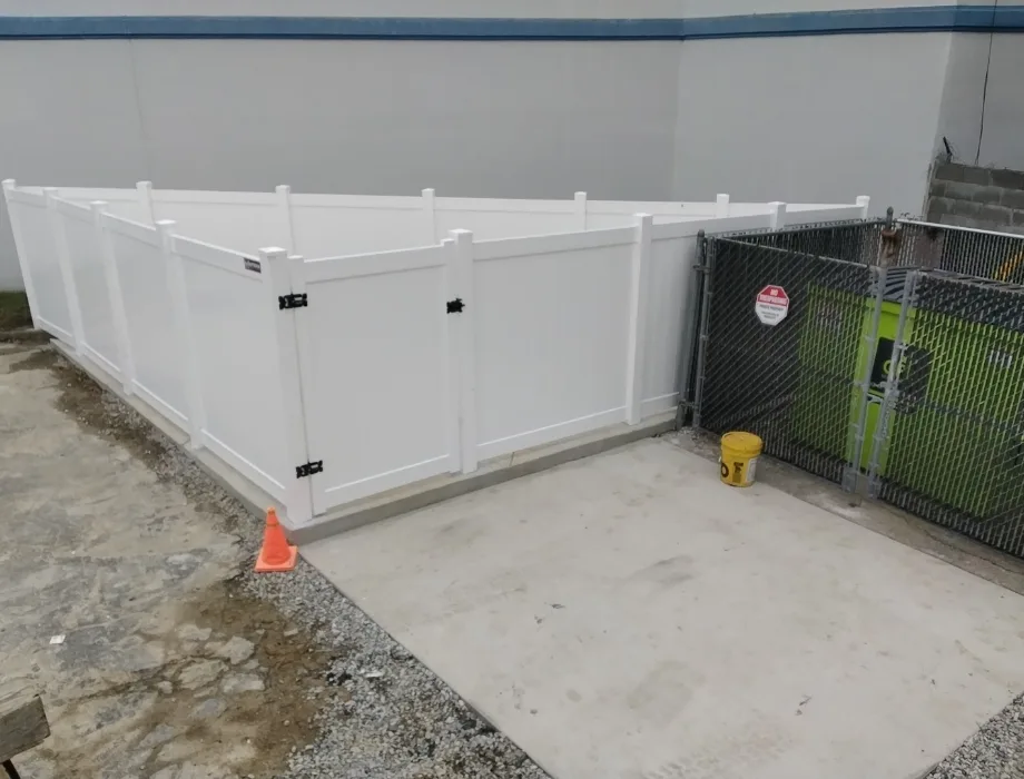 6ft Vinyl Privacy w/ Dumpster Enclosure