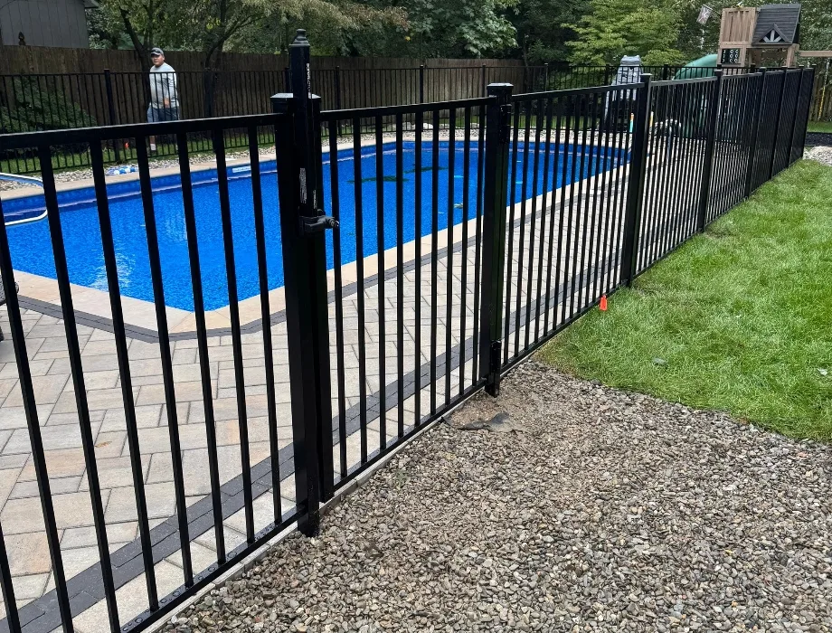 4'H Heritage - 2 Rail - Black - Residential Black Aluminum Fence