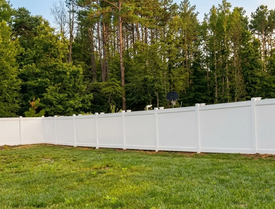 White Vinyl Fence