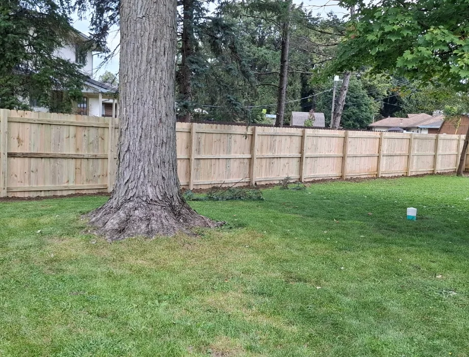 Natural Wood Fence