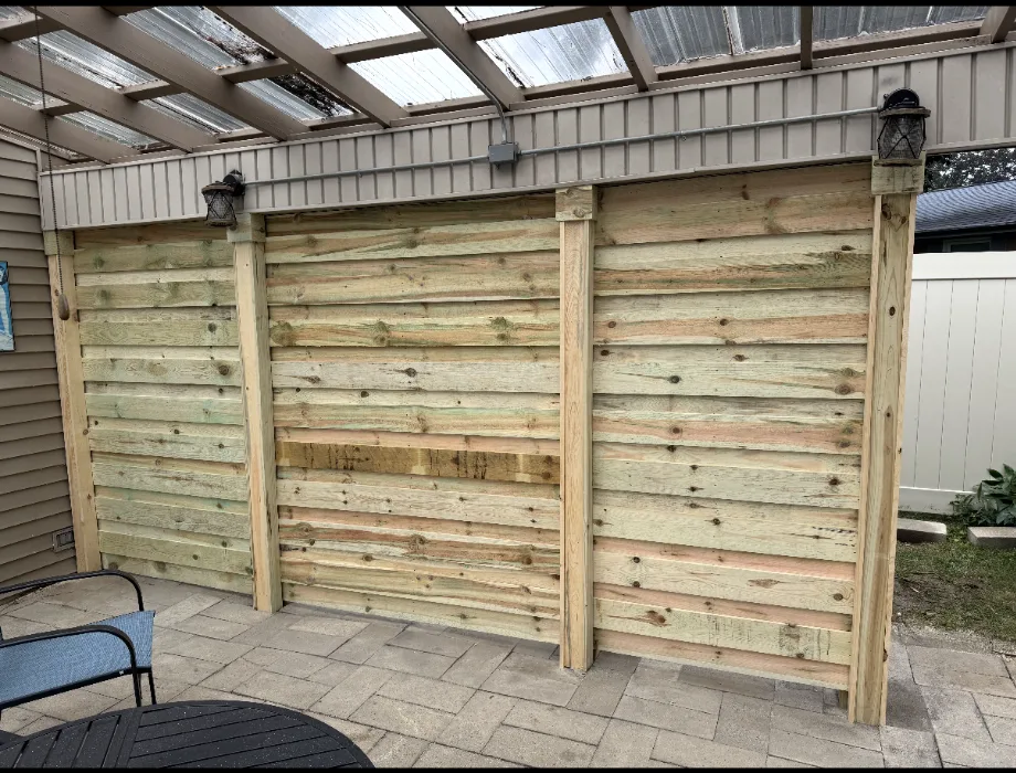 Natural Wood Fence