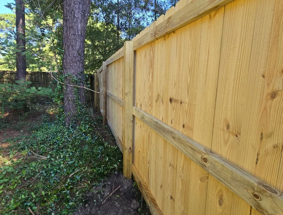 Natural Wood Fence