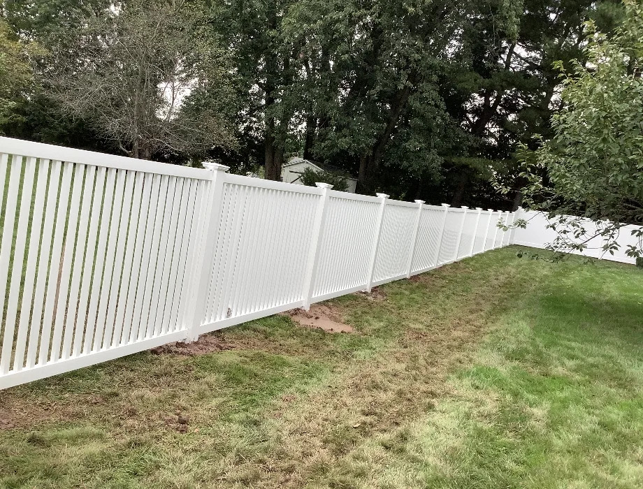 6'H White Hamilton Plus White Vinyl Fence