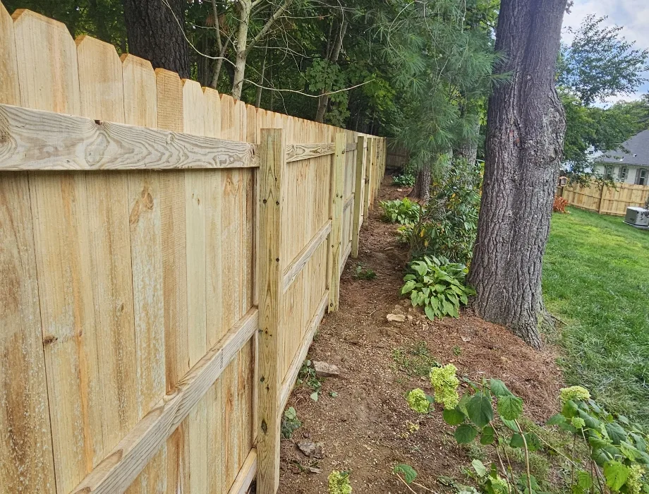 Natural Wood Fence