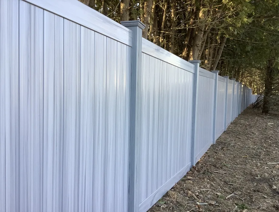 Golden Oak Vinyl Fence
