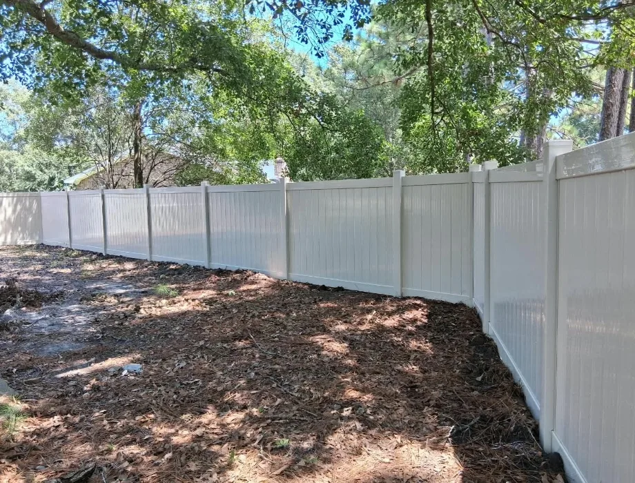6'H Tan Hamilton Tan Vinyl Fence
