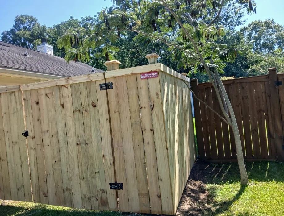 6'H Charleston Natural Wood Fence