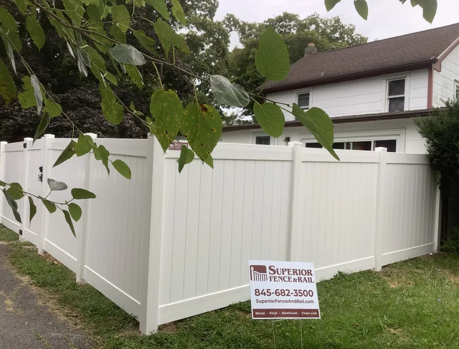 White Vinyl Fence