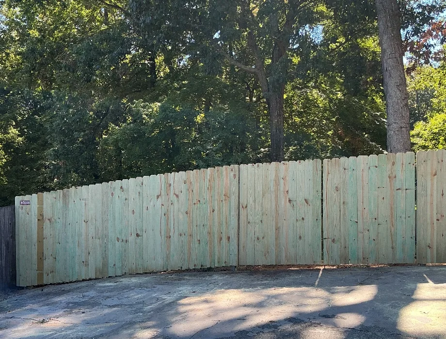 6'H Stockade Plus Natural Wood Fence
