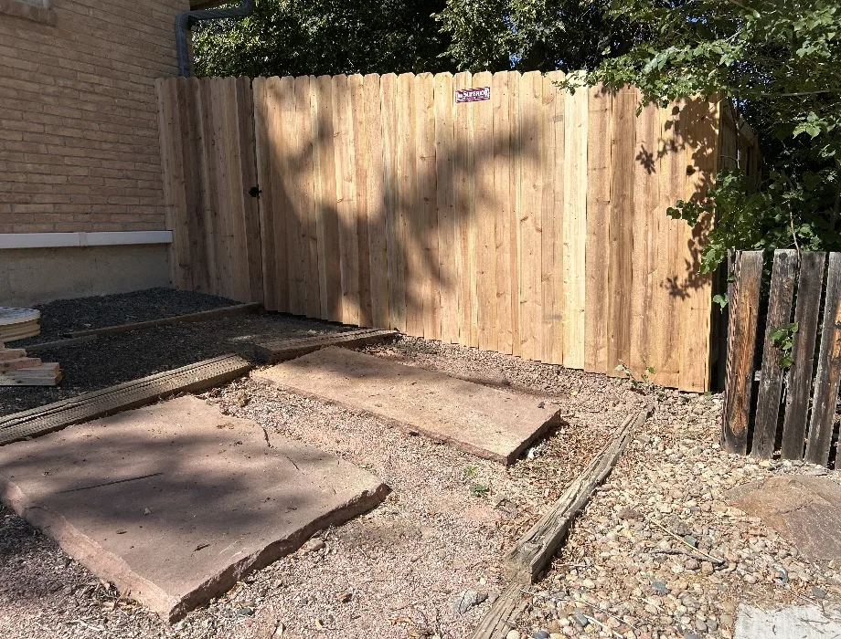 6'H Cedar Side by Side Steel Post 1x6 Picket Privacy Cedar Fence