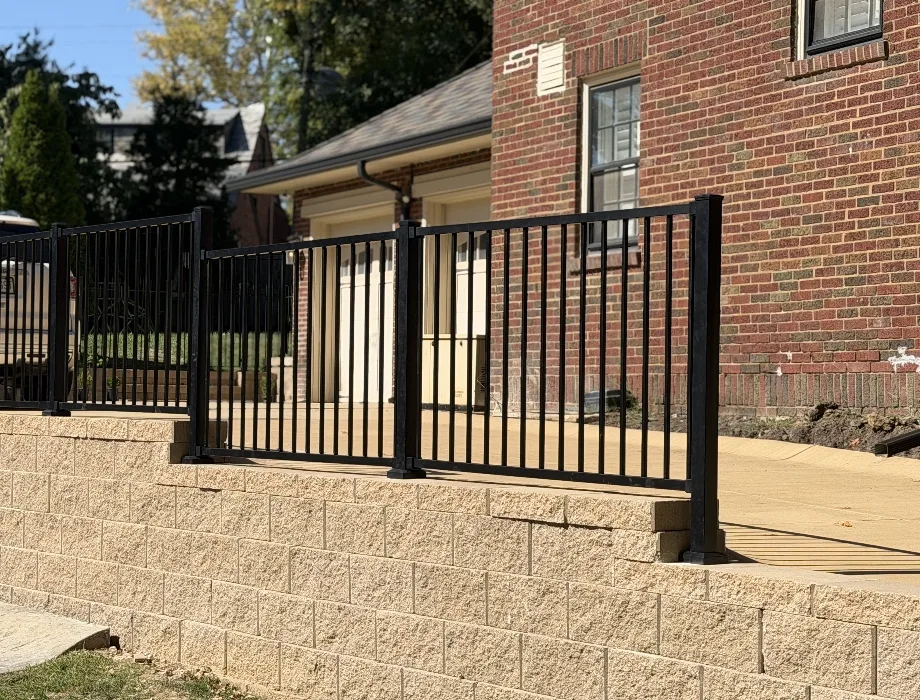 42" Black Heritage Railing Standard Black Aluminum Railing Fence