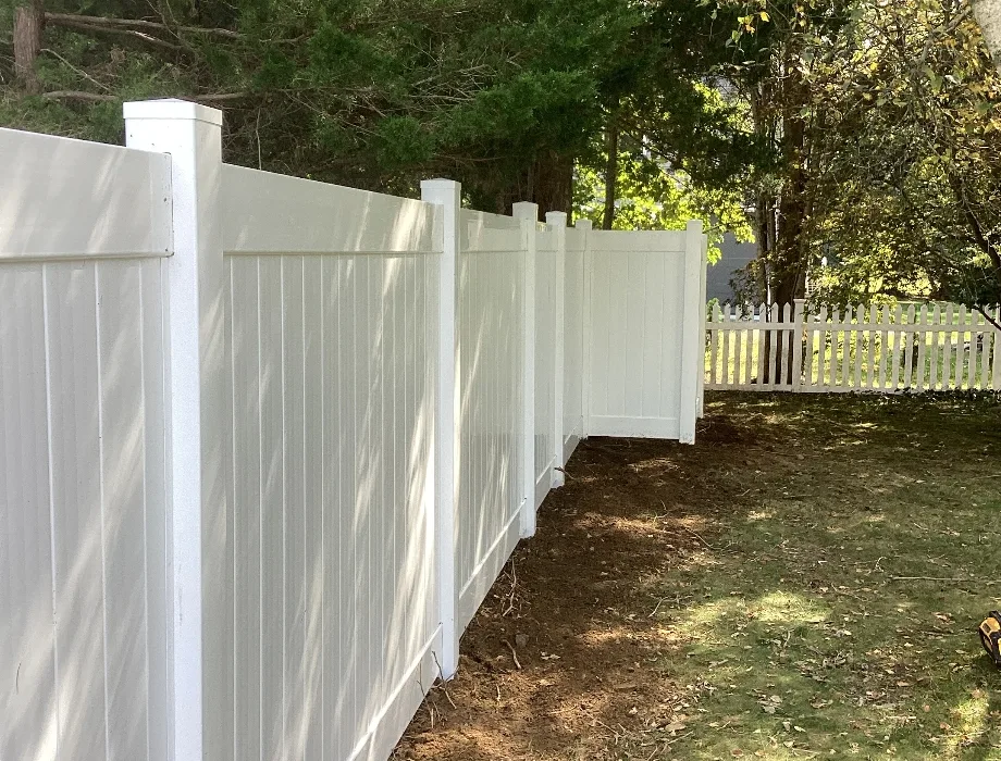 6'H White Hamilton Plus White Vinyl Fence