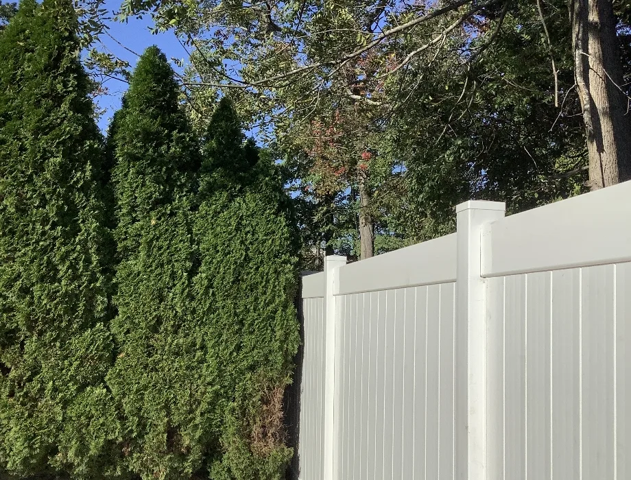 6'H White Hamilton Plus White Vinyl Fence