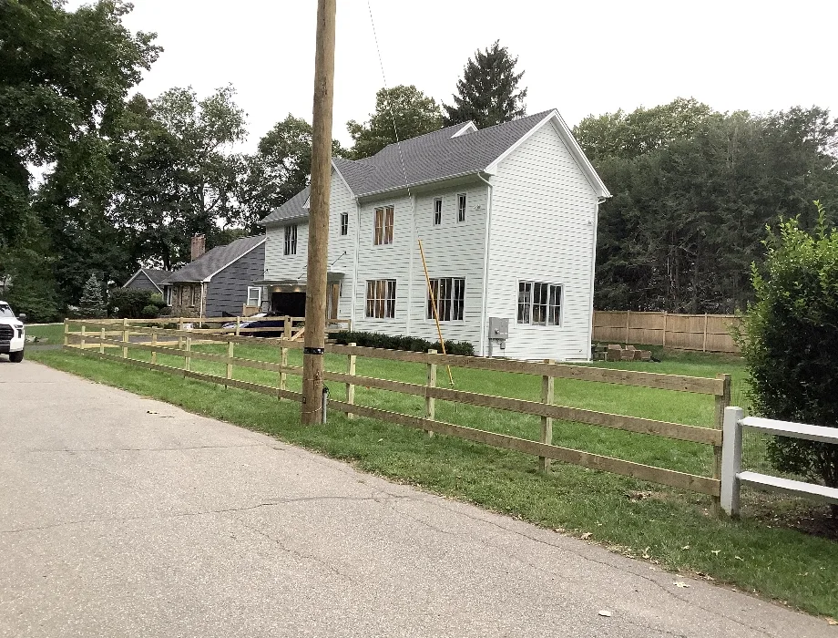 4'H Wood Ranch 3-Rail Natural Wood Fence