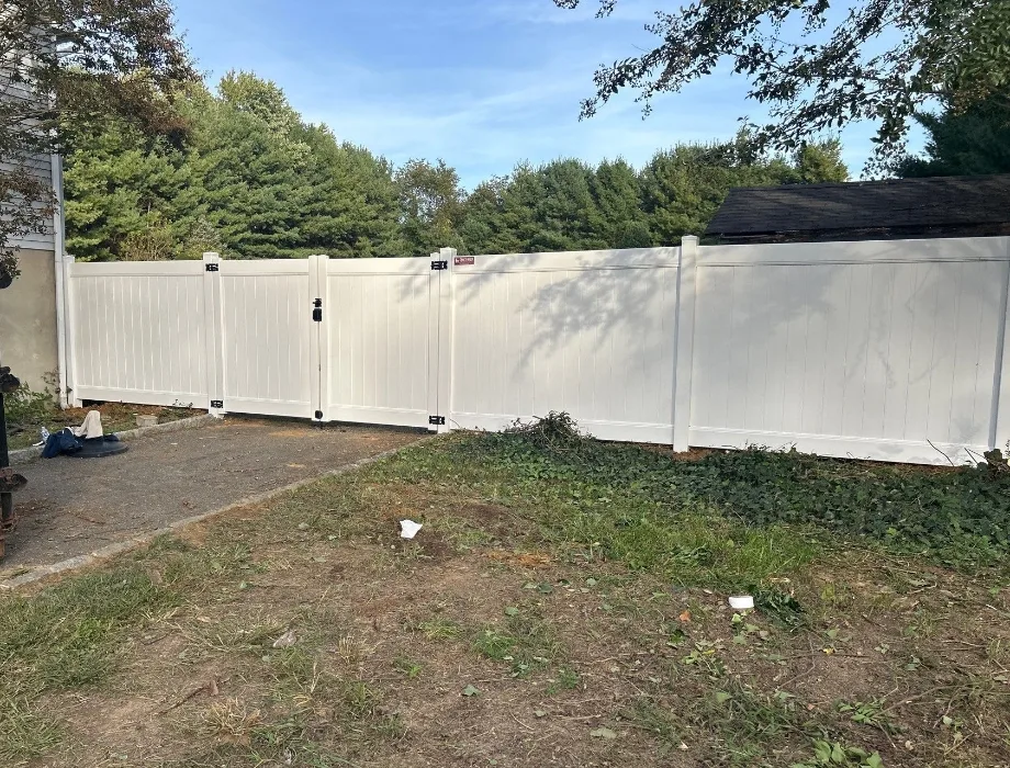 White Vinyl Fence