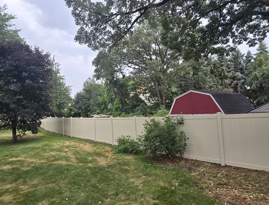 6'H Tan Hamilton Tan Vinyl Fence