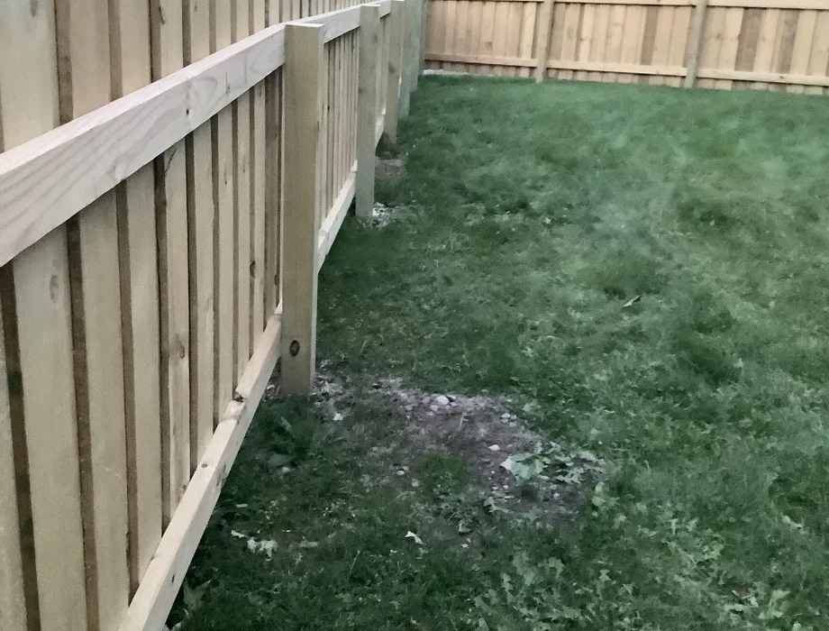 4'H Board on Board Natural Wood Fence