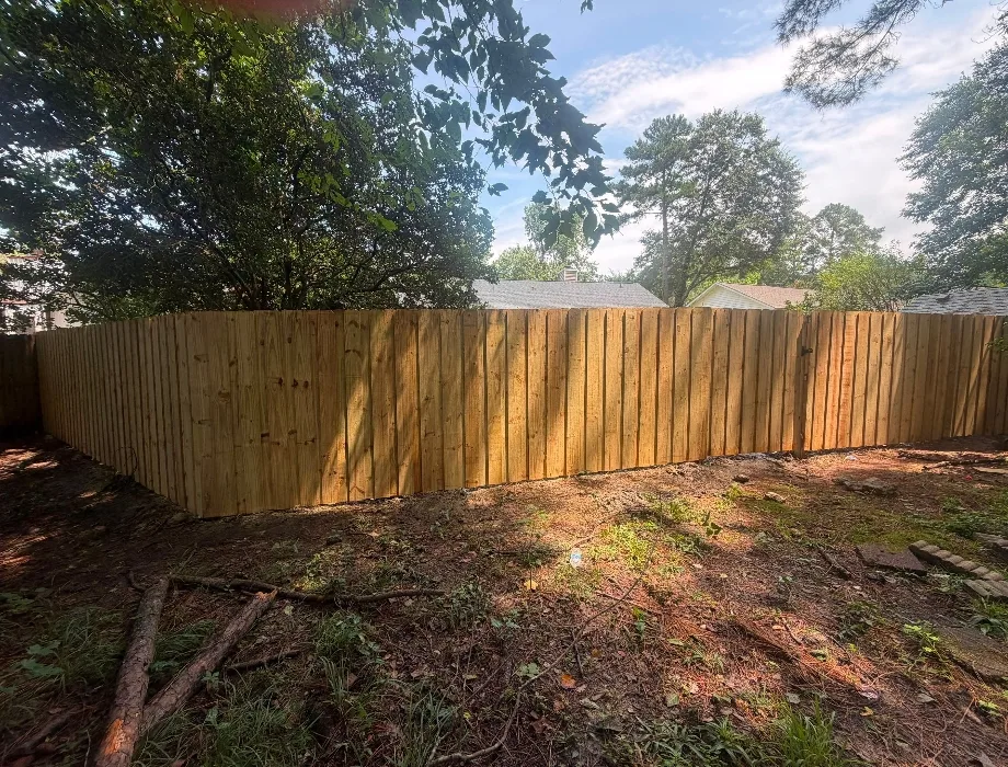 6'H Board on Board Natural Wood Fence