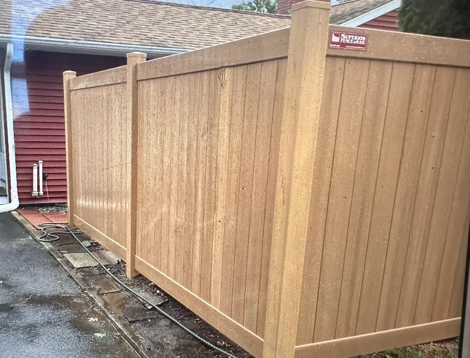 6'H Cypress Hamilton Cypress Vinyl Fence
