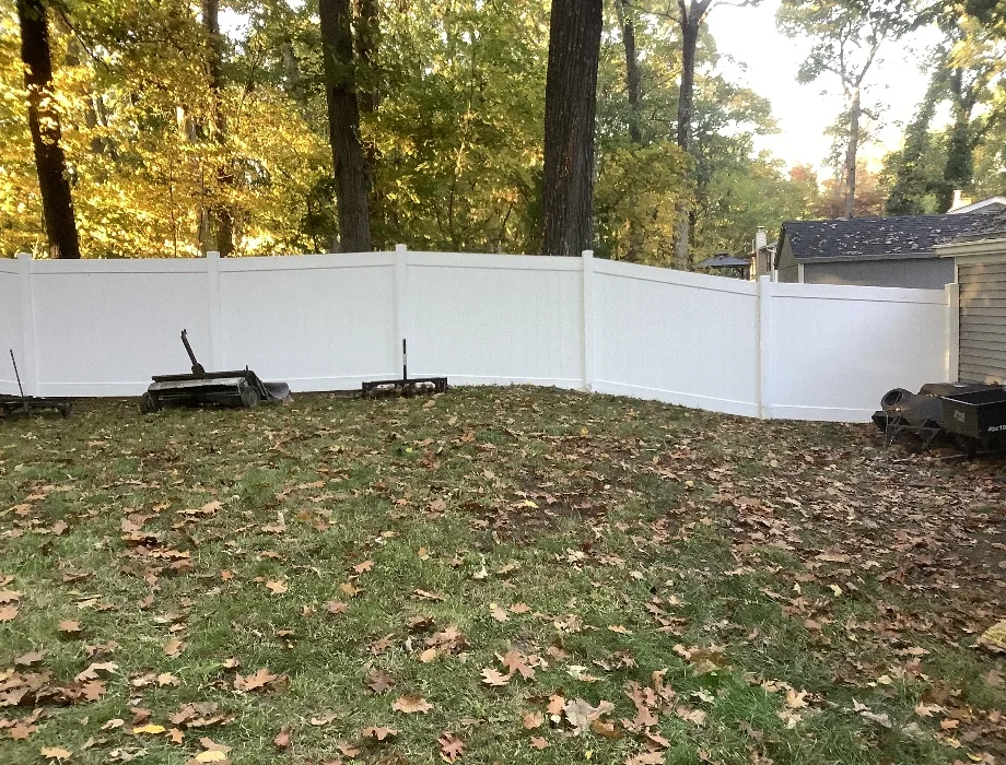 6'H White Hamilton Plus White Vinyl Fence
