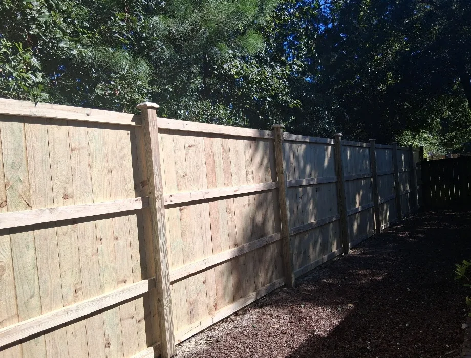 8'H Charleston Natural Wood Fence