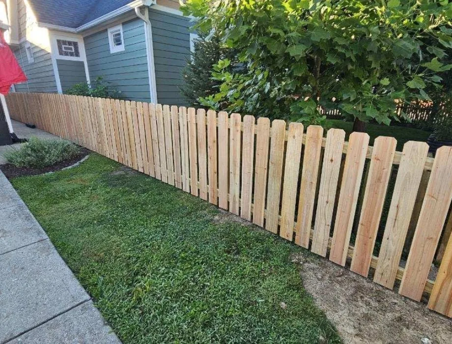 4'H Cedar Spaced Picket 1x6 Natural Wood Fence