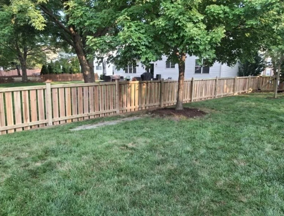 4'H Cedar Spaced Picket 1x6 Natural Wood Fence