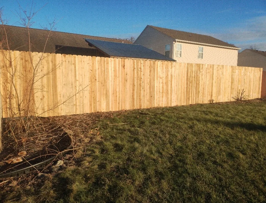 6'H Cedar Stockade Natural Wood Fence
