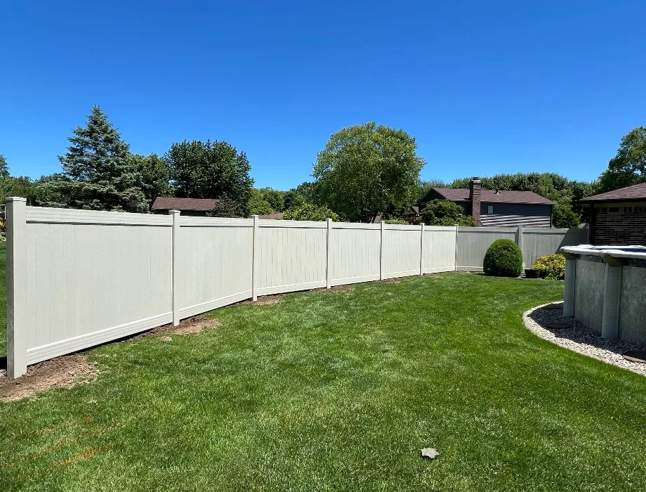 6'H Tan Hamilton Tan Vinyl Fence