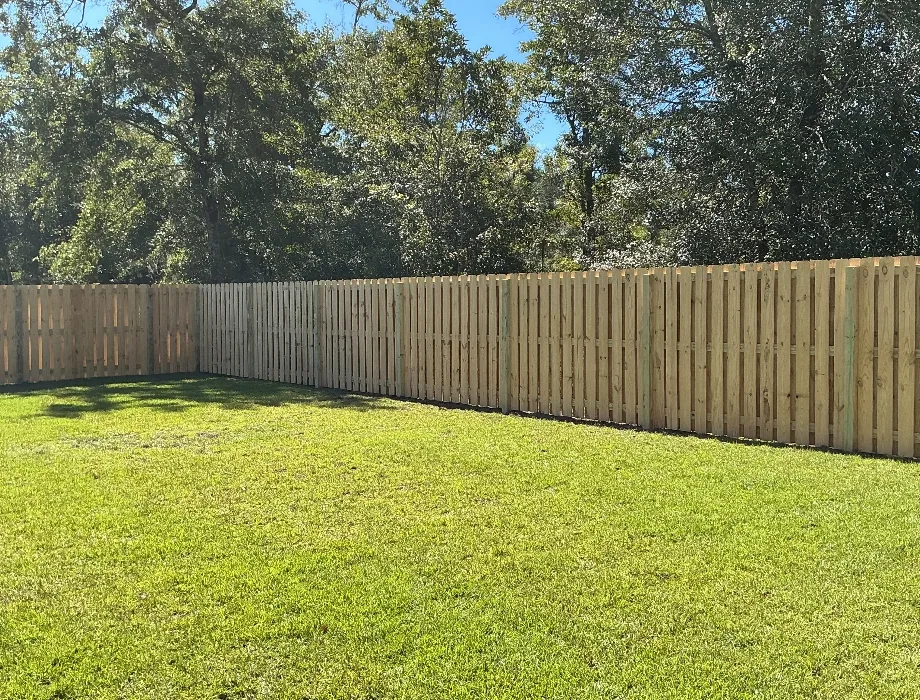 6'H Stockade Plus Natural Wood Fence