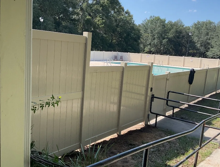 6'H Tan Hamilton Tan Vinyl Fence