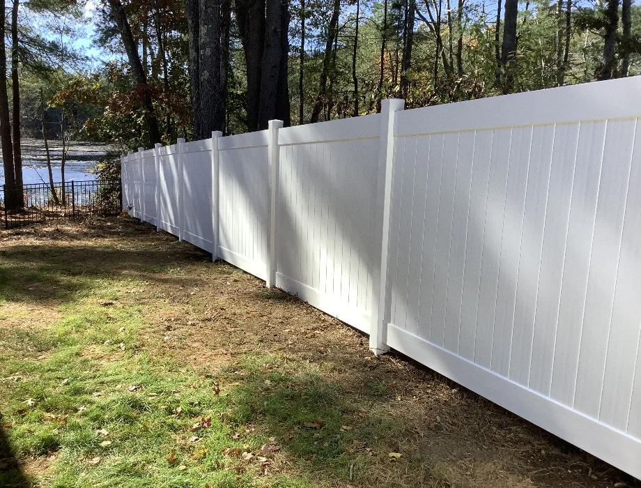 6'H White Hamilton Plus White Vinyl Fence