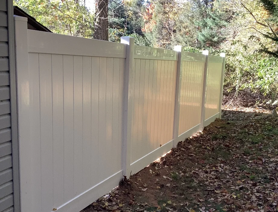 6'H White Hamilton Plus White Vinyl Fence